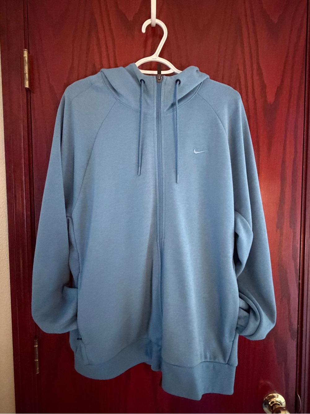Nike Men's performance Sri-fit Hoodie Full-Zip Sweater Jacket - Dusty Blue